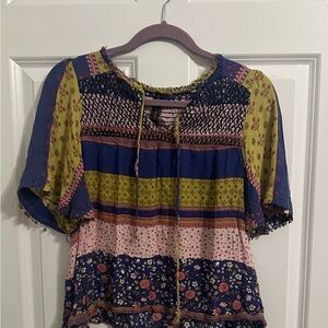 Bohemian Patchwork Top - Multicolor